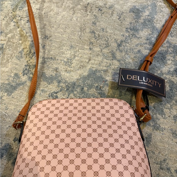 Pink and Tan Crossbody Bag - Picture 3 of 3